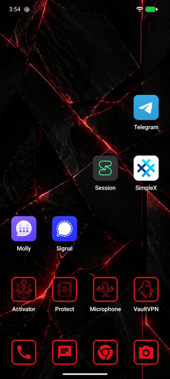 NoPwn OS homescreen